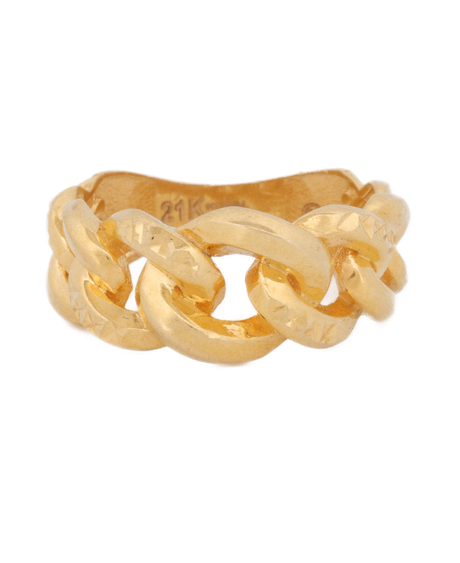 21K Gold Chain Link Ring – 4.4g | Bigeasy Jewellers